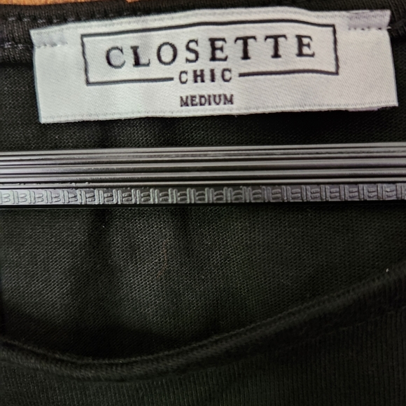 NWOT size M asymmetrical black top - Picture 3 of 4